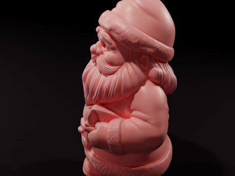 Santa Claus Candle Chibi 3D printing 3D Print Model