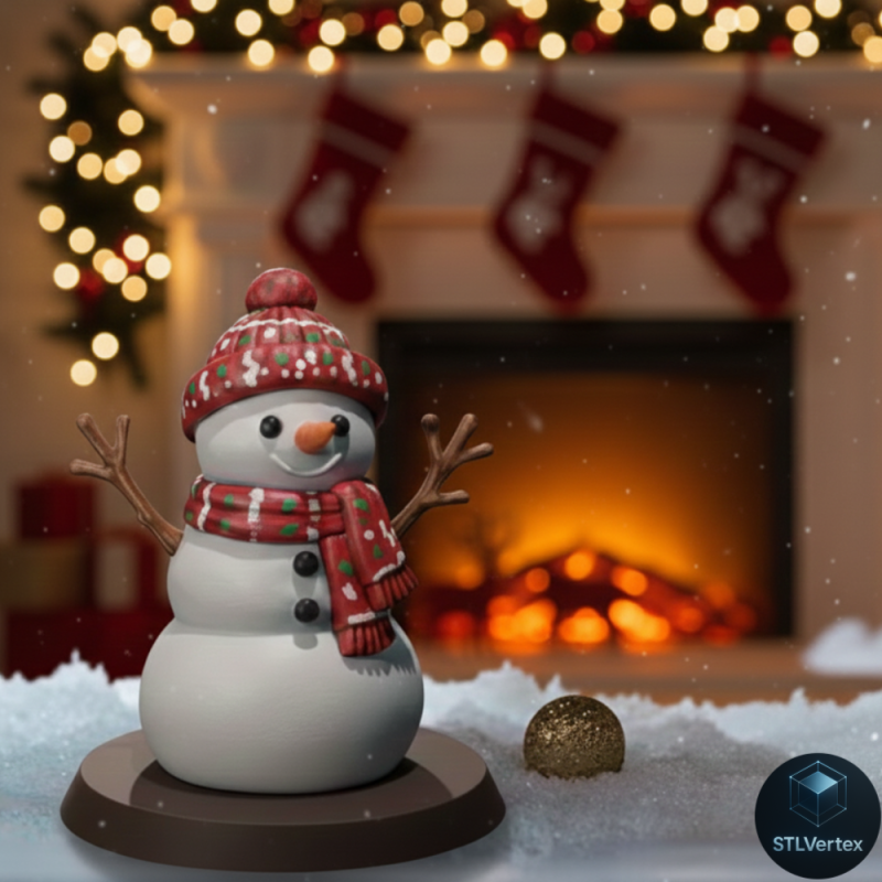 Chibi Snowman Candle 3D printing 3D Model .c4d .max .obj .3ds .fbx .stl .blend 