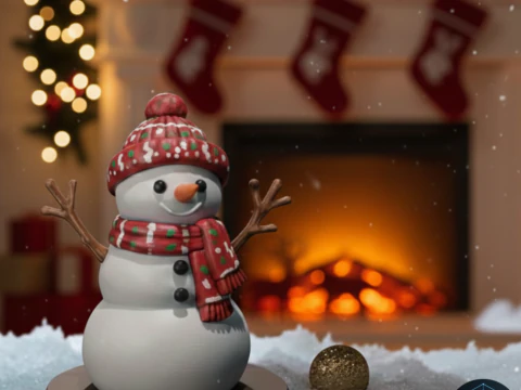 Chibi Snowman Candle 3D printing 3D Model