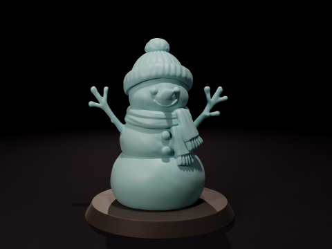 Vela Chibi Muñeco de Nieve - Vela de Muñeco de Nieve Chibi Modelo 3D