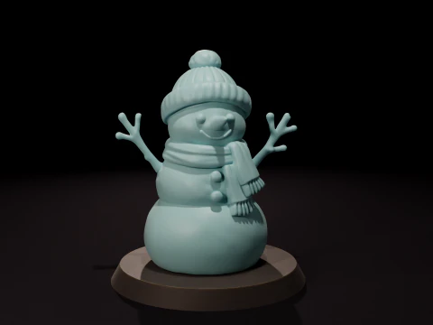 Chibi Snowman Candle 3D printing 3D Print Model