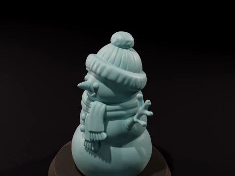 Chibi Snowman Candle 3D printing 3D Print Model