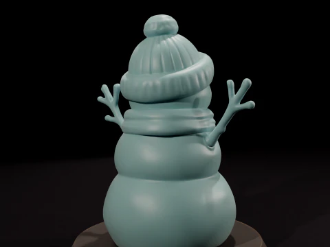 Chibi Snowman Candle 3D printing 3D Print Model