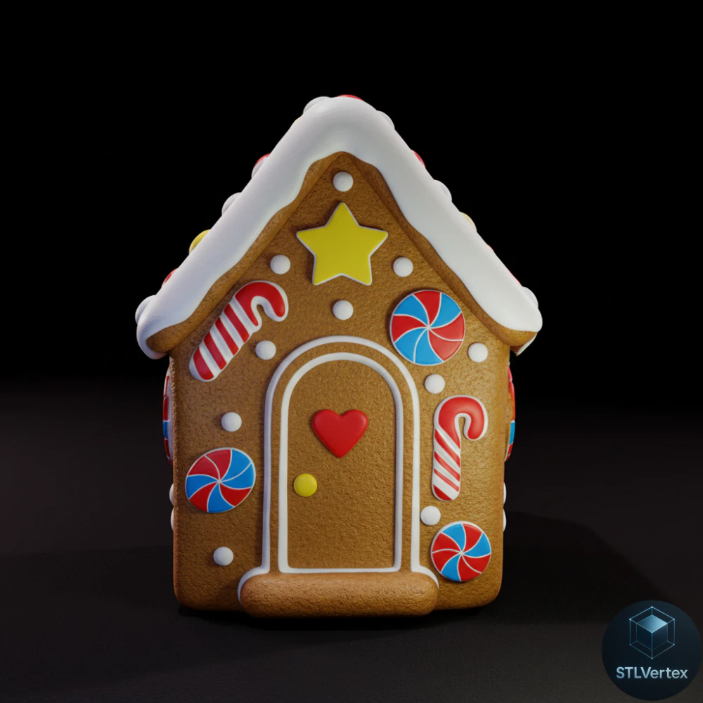 Gingerbread House 3D printing 3D Print Model .c4d .max .obj .3ds .fbx .stl .blend 