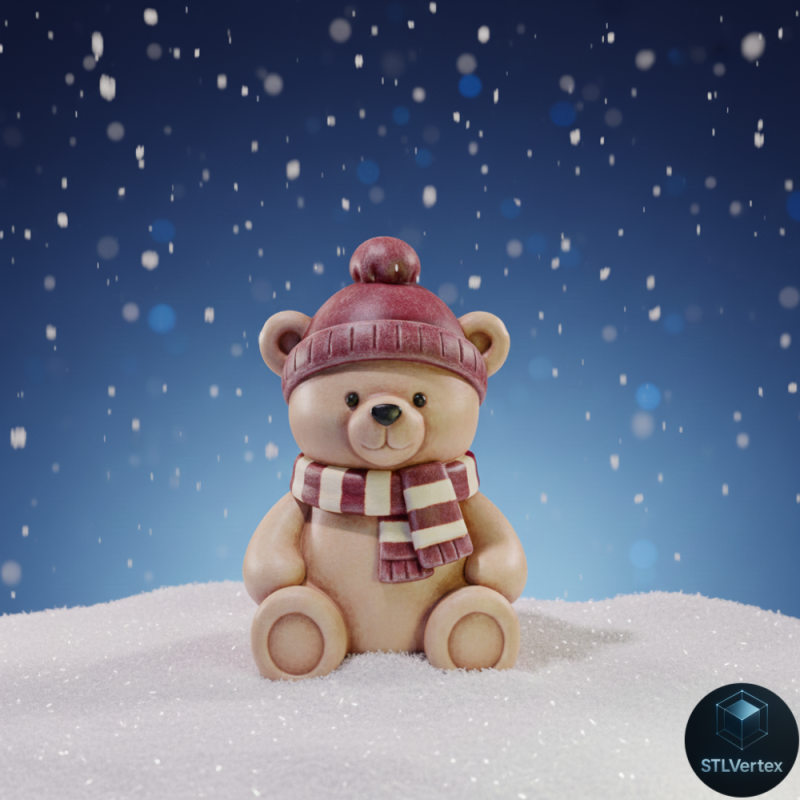 Oso de Navidad Oso de Navidad Modelo 3D .c4d .max .obj .3ds .fbx .stl .blend