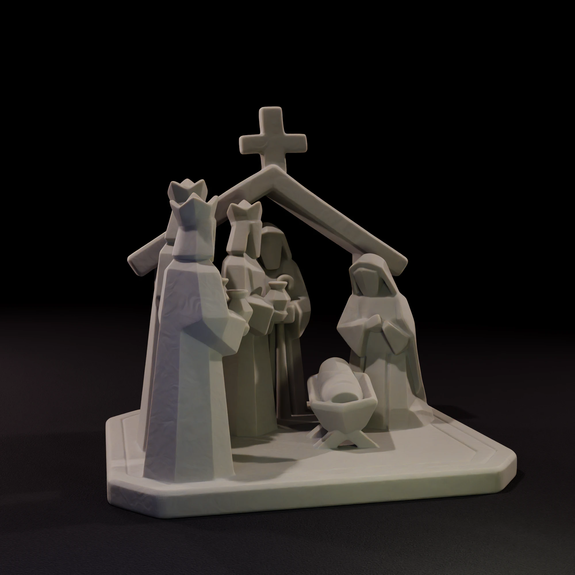 Low poly nativity scene 3D printing 3D Print Model .c4d .max .obj .3ds .fbx .stl .blend 