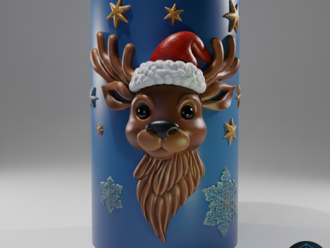 Vela de reno navideño modelo impreso en 3D Modelo 3D