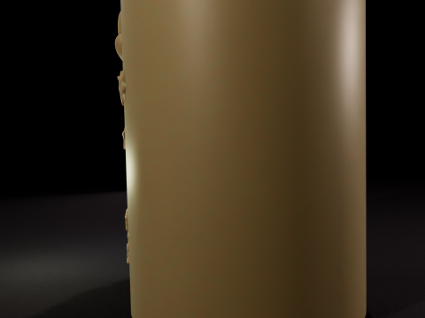 Modello stampato in 3D della candela con renna di Natale Modello 3D