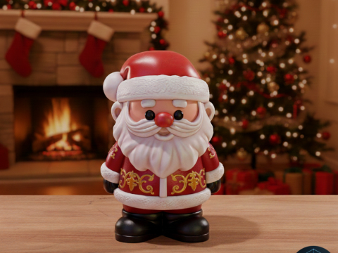 Detailed Santa Claus 3D Print Molde 3D Model
