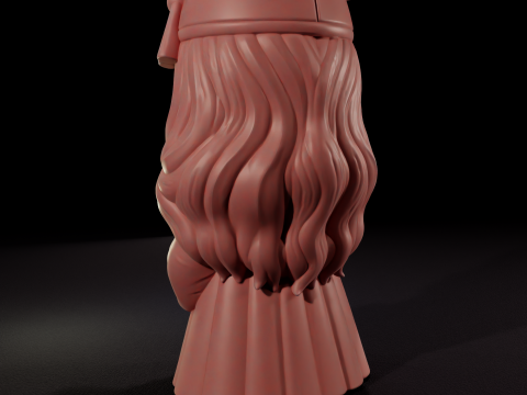 Figurina Chibi ragazza carina laureata per la stampa 3D Modello 3D