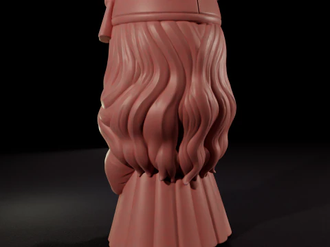 3D Baskı i&ccedil;in Sevimli Kız Mezun Chibi Heykelcik 3D Model