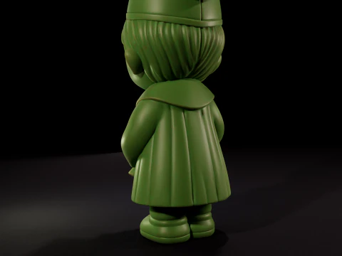 Estatueta de gradua&ccedil;&atilde;o Chibi Boy para impress&atilde;o 3D Modelo 3D