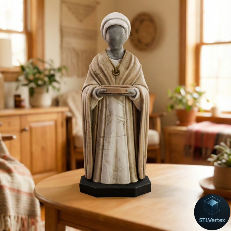 Unutulmuş Tapınağın Taş Rahibi 3D Model .c4d .max .obj .3ds .fbx .stl .blend