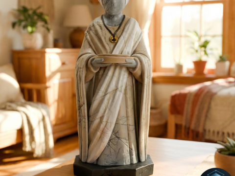 균열의 신탁 - 고대 컬트 동상 3D 모델