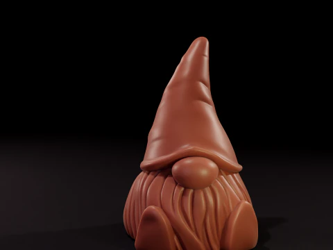 Minimalist Nordic Gnome 3D Print Model 3D Print Model