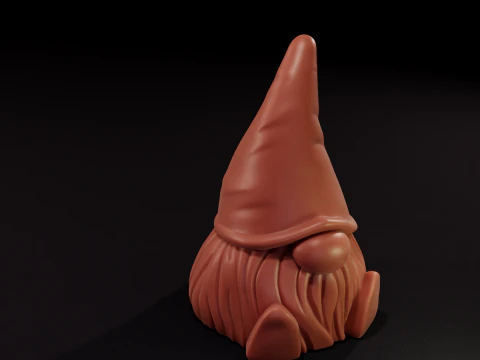Minimalist Nordic Gnome 3D Print Model 3D Print Model