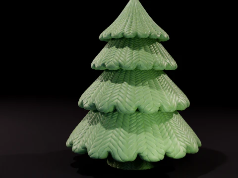 Knitted Christmas Tree 3D Print Model