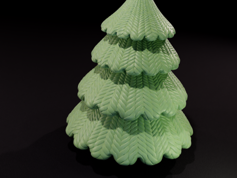 ニットクリスマスツリー 3Dモデル
