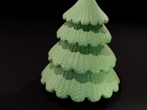 Knitted Christmas Tree 3D Print Model