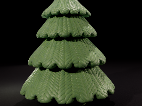 ニットクリスマスツリー 3Dモデル