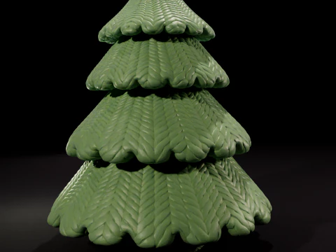 Knitted Christmas Tree 3D Print Model