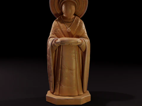 Saint Lucy Statue 3D Print Mold 3D Print Model
