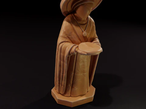 Saint Lucy Statue 3D Print Mold 3D Print Model