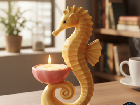 Portacandele Seahorse - Modello stampabile in 3D Modello 3D