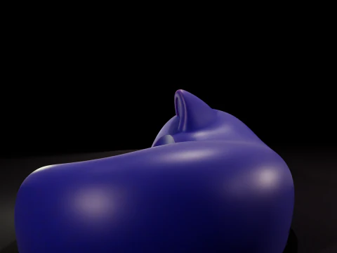 Sleeping Cat Candle Holder 3D Printable Model 3D Print Model
