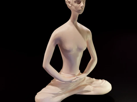 Minimalist Meditation Sculpture 3D Print Model