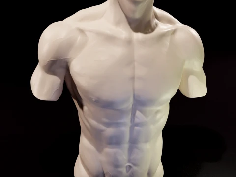 古典的な男性のトルソーキャンドル 3Dプリントモデル