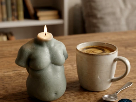 Stilize erkek gövde sanatı ve mum tasarımı 3D Baskı Modeli