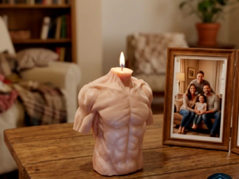 筋肉質の男性の胴体のキャンドル 3Dプリントモデル