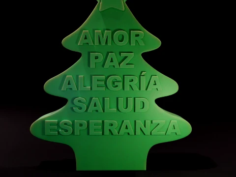 Decoracion navidena para el arbol Bendiciones navidenas 3D Print Model