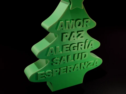 Decoracion navidena para el arbol Bendiciones navidenas 3D Print Model