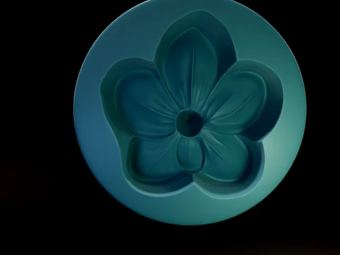 Botanical Magnolia Flower and Casting Mold 3D Print Model