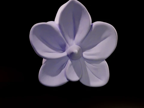 Botanical Magnolia Flower and Casting Mold 3D Print Model