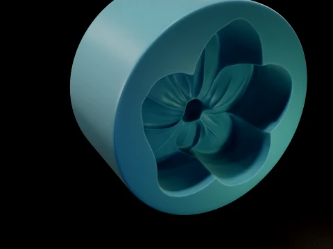 Botanical Magnolia Flower and Casting Mold 3D Print Model