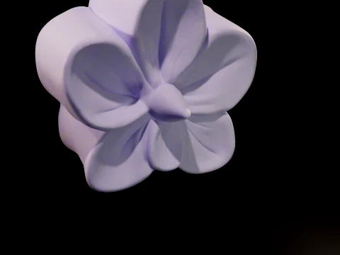 Botanical Magnolia Flower and Casting Mold 3D Print Model