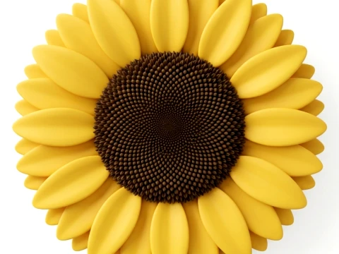 Stylized Sunflower Relief Wall Decor 3D Print Model