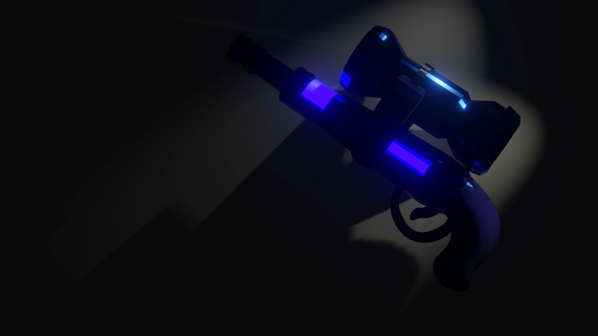 Pistol low polly 3D Model .c4d .max .obj .3ds .fbx .stl .blend 