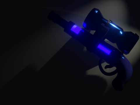 Pistol low polly Modelo 3D