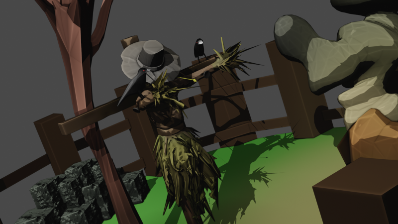 Espantalho Scarecrow 3D Print Model .c4d .max .obj .3ds .fbx .stl .blend 