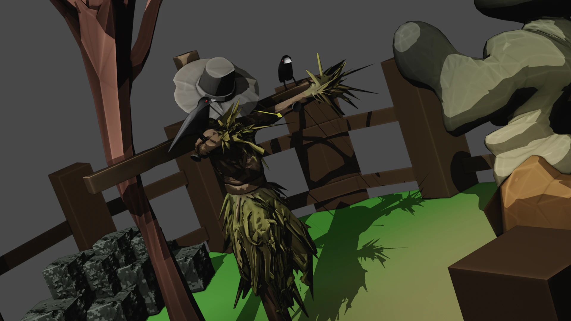 Espantalho Scarecrow 3D Print Model .c4d .max .obj .3ds .fbx .stl .blend 