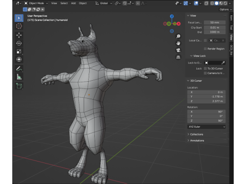Humanoid Dog 3D 模型