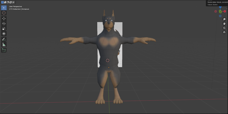 Chien humanoïde Modèle 3D .c4d .max .obj .3ds .fbx .stl .blend 