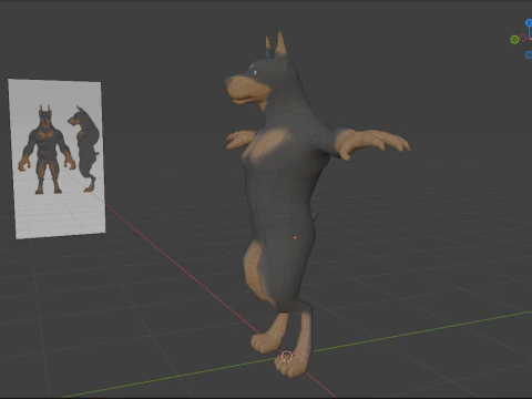 Humanoid Dog 3D Model