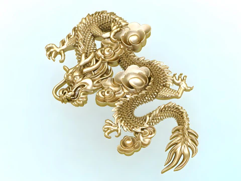 Dragon for Ring - Dragon for jewelry - N815828 3D Print Model