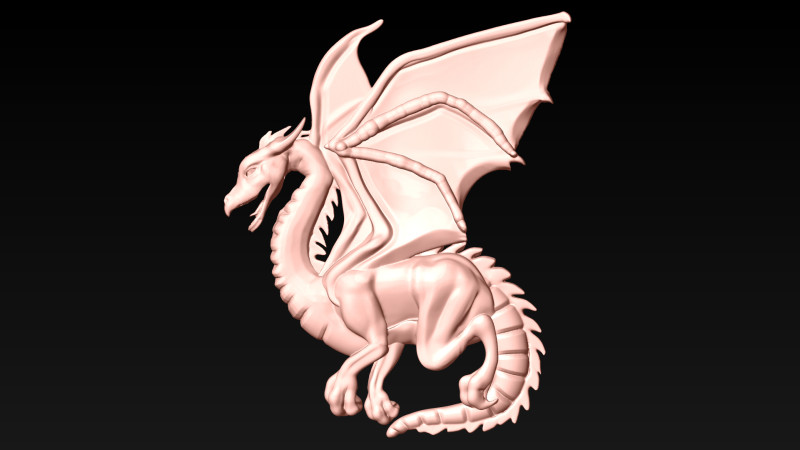 Dragon for Ring - Dragon for Pendant - Dragon for jewelry - N815859 3D Print Model .c4d .max .obj .3ds .fbx .stl .blend