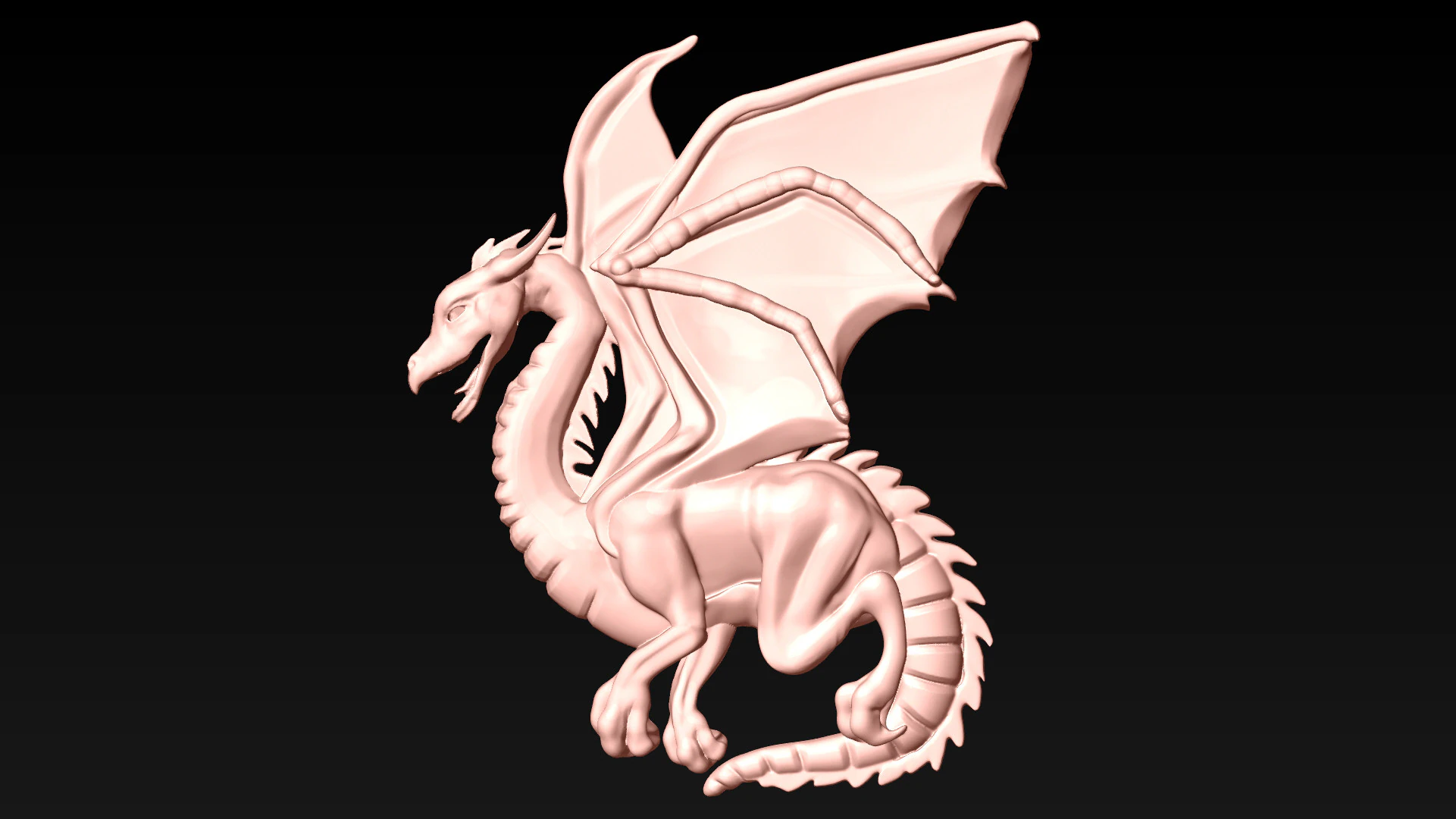 Dragon for Ring - Dragon for Pendant - Dragon for jewelry - N815859 3D Print Model .c4d .max .obj .3ds .fbx .stl .blend 